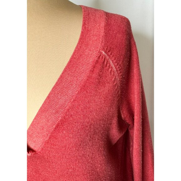 Pendleton Womens Red V-Neck Sweater Small Long Sleeve Soft Knit Lightweight - Picture 6 of 10